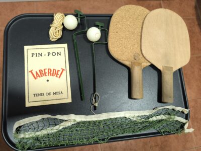 Antiguo Juego Tenis de Mesa Pin Pon