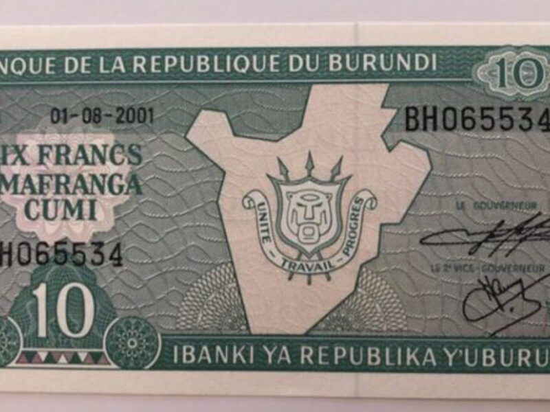 Lote de 3 billetes de Burundi (S/C)